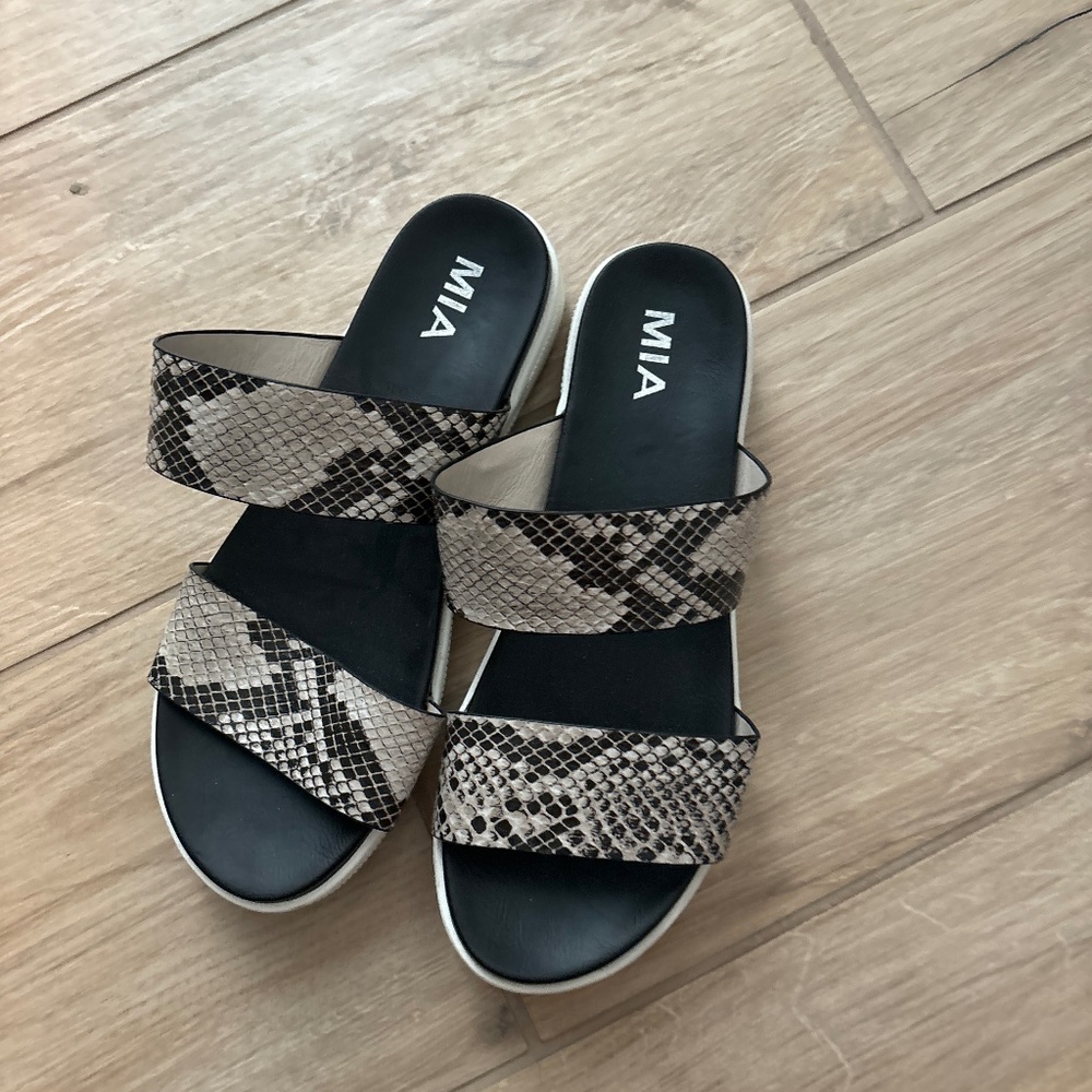 MIA snake print sandals